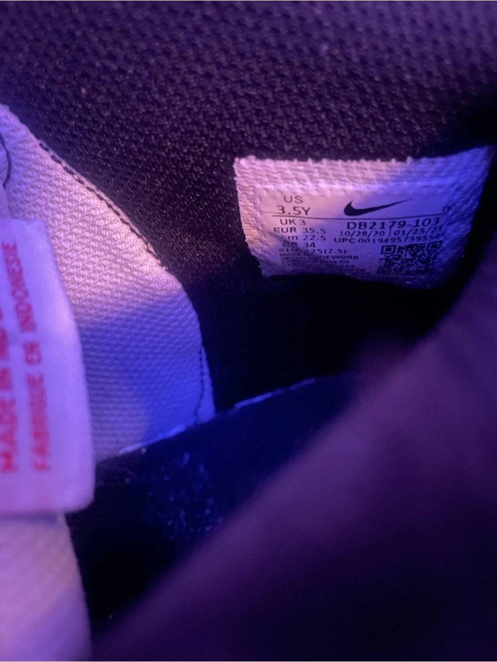 Nike White & Black High-Top Sneakers with Red Logo